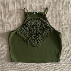 Olive Green crop top